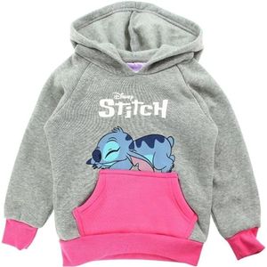 Disney Stitch Meisjes Hoodie Grijs/Roze Maat 92