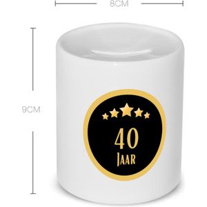 Akyol - 40 jaar Spaarpot - Hoera 40 jaar - iemand die 40 jaar is geworden of 40 jaar lang een relatie hebben of getrouwd zijn - verjaardagscadeau - verjaardag - cadeau - kado - geschenk - gift - relatie - trouwdag - jubileum - 350 ML inhoud