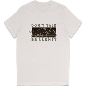 Grappig T Shirt Heren - Don't Talk Bullshit Quote - Vintage Wit - XXL