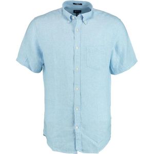 Gant Casual hemd korte mouw Blauw Overhemd linnen blauw rf 3012421/468