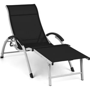 Sunnyvale ligstoel met voetensteun aluminium 4 standen