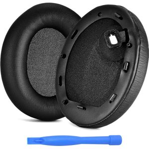 MMOBIEL Oorkussens voor Sony WH-1000XM4 Noise Cancelling Hoofdtelefoon - Memory Foam en Protein PU Koptelefoon Oorkussens - Noise Isolation Hoofdtelefoon Earpads – Zwart