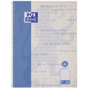 Oxford Recycling Collegeblock, Afbeelding, Blauw, A4+, 80 vel, 90 g/m², Puntrasterpapier