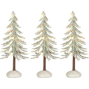 Luville - Snowy Tree White Lighted - Set of 3