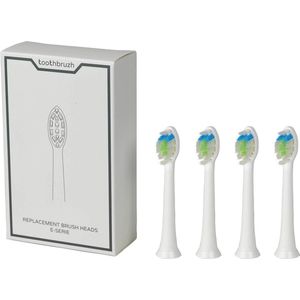 ToothBruzh Bruzhhead 4-Pack White - opzetborstels elektrische tandenborstel