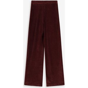 Sissy-Boy - Donkerbruine velvet straight leg broek