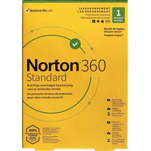 Norton 360 Standard 1 Apparaat + 10GB cloud opslag Nederlands & Frans