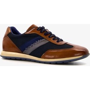 Bugatti leren heren sneakers cognac - Maat 41 - Uitneembare zool