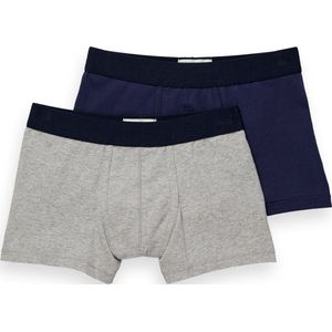 Scotch & Soda - 2-Pack Boxershort Grey/Navy - Maat: 98-104