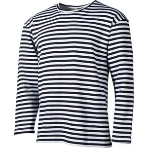 MFH Russisch marine shirt - winteruitvoering - wit met blauw - lange mouw - wintermodel - MAAT 4XL - OVER-SIZED