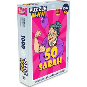 Puzzel Jubileum - 50 Jaar Sarah - Feest - Legpuzzel - Puzzel 1000 stukjes volwassenen