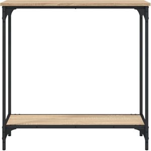 vidaXL - Wandtafel - 75x30,5x75 - cm - bewerkt - hout - grijs - sonoma