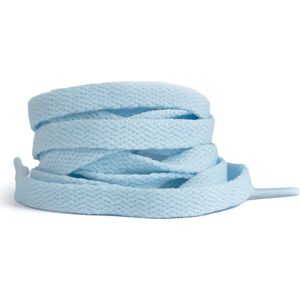 GBG Sneaker Veters 140CM - Baby Blauw - Licht Blauw - Lichtblauw - Baby Blue - Light Blue - Laces - Schoenveters - Platte Veter