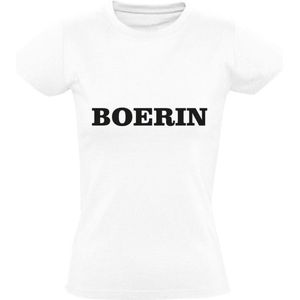 Boerin Dames t-shirt | boer | Wit