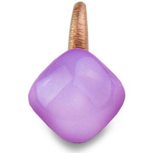 Silventi 9SIL-21129 Zilveren Hanger met Steen - Amethyst - 12 x 12 mm - Rhodium - Zilver - Rosé Gold Plated (Verguld / Goud op Zilver)