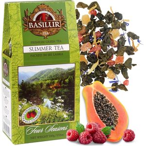 BASILUR Summer Tea Groene bladthee met fruit- en wilde aardbeiaroma 100 g