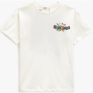 Koton 3SKB10145TK Kinderen Mannen T-shirt single - ecru - 11-12 jaar