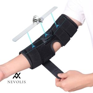 Nevolis Elleboograil kubitale tunnelsyndroom-bandage voor het fixeren van de elleboog orthese voor 's nachts slapen en overdag werken - verstelbaar - heren - unisex .