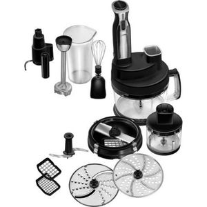 MPM - Complete Keukenmachine - Foodprocessor met Accessoires - Keukenrobot Zwart - 800W