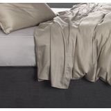 Zohome Satinado Laken - Lits-jumeaux - Katoensatijn - 270x290cm - Beige