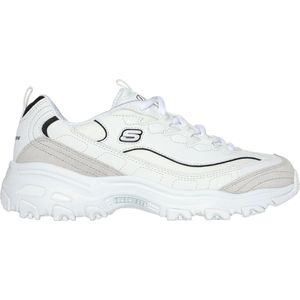 Skechers D'Lites - New Heat Dames Sneakers - Wit/Zwart - Maat 36