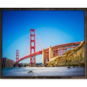 Eagle® Diamond Painting Volwassenen - Golden Gate Bridge - 50x40cm - Vierkante Steentjes