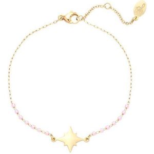 Yehwang Armband star gate pink goud