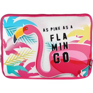 Zaska! - Laptophoes - Laptoptas - Laptop Sleeve - Flamingo - Roze - 16 inch