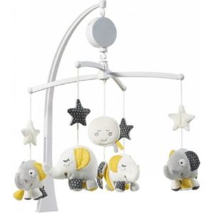 Mobiel - Met muziek - Babyfan - Box - Wieg - De figuren die aan de mobiel zitten kunnen los als speelgoed gebruikt worden.