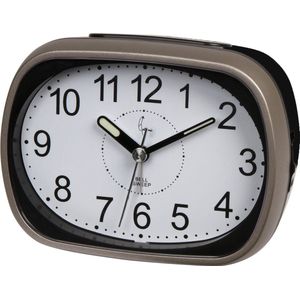 Cetronic BA836SP BLACK - Wekker - Analoog - Stil uurwerk - Snooze - Led - Zwart - Grijs - Wit