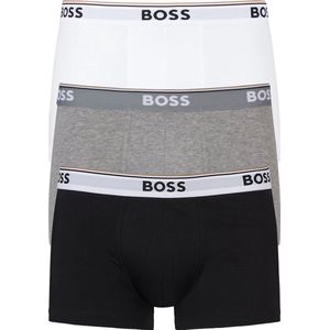 HUGO BOSS Power trunks (3-pack) - heren boxers kort - zwart - grijs - wit - Maat: XL
