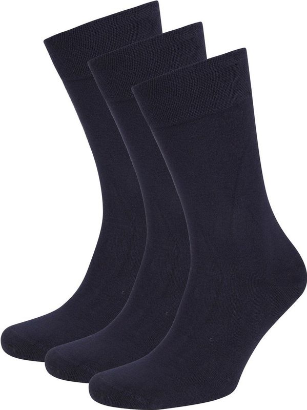 Suitable Sokken 3-Pack Donkerblauw - Maat 39-42 - Heren - Halfhoge sokken
