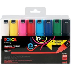 Posca PC-7M Marker set – 8 kleuren