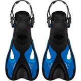 Atlantis Dolphin - Zwemvliezen - Flippers - Verstelbare Hielstrap - Voor Zwemmen & Snorkelen - Volwassenen - Zwart/Petrol Blauw - 41-45