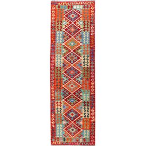 Afghaanse kelim - vloerkleed - 090 x 294 cm -  handgeweven - 100% wol - handgesponnen wol