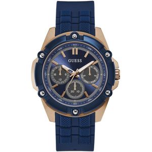 Guess - W1302G4 - Mannen - Horloge - Siliconen - Blauw - Ø 47 mm