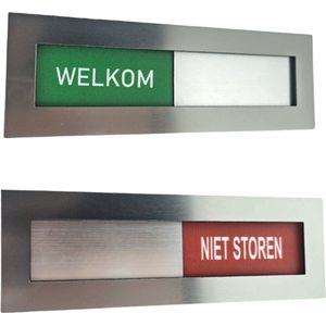 CombiCraft Welkom-Niet Storen schuifbordje met tape 75 x 25 mm - per stuk