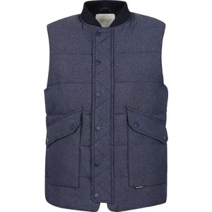 Scotch and Soda - Bomber Bodywarmer Donkerblauw - Heren - Maat L - Modern-fit