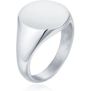 Zilverkleurige Dames Zegelring van Edelstaal-20mm