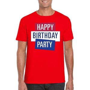 Toppers Rood Toppers in concert t-shirt Happy Birthday party heren - Officiele Toppers in concert merchandise XL