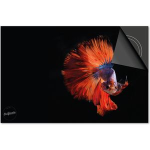 Inductie beschermer 71x52 - afdekplaat inductie mat - Dietrix Kookplaat beschermer - Exclusief - Under the Sea - Rode Vis
