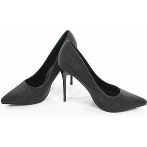 Zerba - Dames Pumps - Maat 39 - Zwart Leer - Enziano