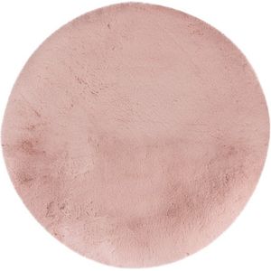 Heaven | Rond Hoogpolig Vloerkleed | Powder Pink | Hoogwaardige Kwaliteit | 200x200 cm