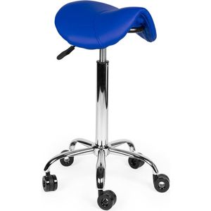 ABC Kantoormeubelen kapperskruk blauw zithoogte 50cm t/m 68cm zonder voetring