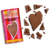 Tony's Chocolonely Melk Roos Framboos Chocoladereep - Chocolade Cadeau voor Man en Vrouw - Reep Chocola Hart - Geschenk 1 x 180 gram