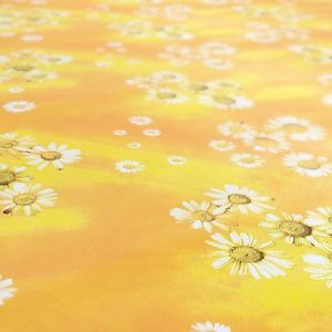 tafelzeil, tafelkleed, geel, kamillebloemen, zon., 100 x 140cm