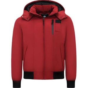 Gewatteerde winterjas Heren Kort -7006 - Rood