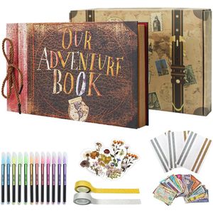 Creatief Fotoboek voor Reizen en Gelegenheden - Scrapbook Kit met Decoratie Accessoires