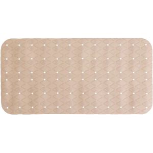 5Five Douche/bad anti-slip mat badkamer - pvc - beige - 70 x 35 cm - met zuignappen