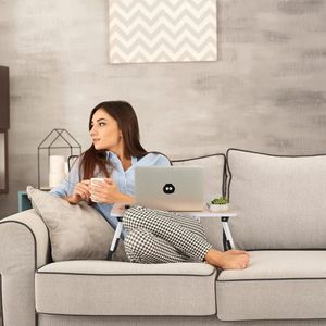 Laptoptafel voor bed, opvouwbare bedtafel,Laptoptafel for your bed, inklapbare laptoptafel - ontbijttafel met inklapbare poten 26 x 63 x 40 cm
